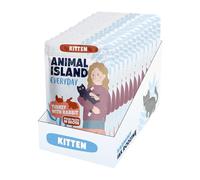 Animal Island Alimento Húmedo para Gatitos Filetes Desmenuzados en Caldo Pavo con Conejo Completo Sin Cereales, 12 x 85g