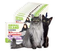 Animal Island Comida húmeda para gatos adultos 2x pollo con codorniz 2x pollo con filete de cordero en sopa bolsa completa sin cereales, 4 x 85 g