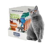 Animal Island Everyday Alimento Completo Húmedo para Gatos Adultos Paté Cremoso de Pavo Caldo de Ave y Pollo sin Cereales en sobre para Gato, 12 x 85g
