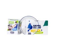 Animal Island Pack con Platito de Cristal Alimento Húmedo Completo para Gatos Filetes de Ternera con Conejo en Caldo Arándano Inulina Sobres, 12 x 85g Color del Platito Aleatorio