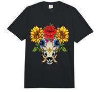 Animal Jabalí Almas Florales Día De Muertos Día De Los Muertos Comfort Colors Adult Heavyweight T-Shirt