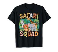 Animal Juegos de Palabras Safari Escuadrón Lindo Safari Animales Selva Niños Camiseta