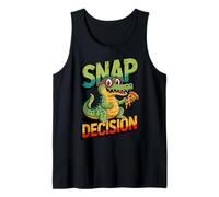 Animal Juegos de Palabras Snap Decisión Divertido cocodrilo Camiseta sin Mangas