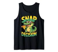 Animal Juegos de Palabras Snap Decisión Divertido Dibujos Animados cocodrilo Camiseta sin Mangas