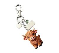 Animal Keychain - Cow Shape Key Ring, Decorative Bag Charm Pendant, Lightweight Cartoon Animal Keychain, Stylish Everyday Key Holder Accessory, Durable Acrylic Keychains Gift for Women Men Kids