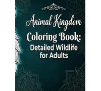 Animal Kingdom Coloring Book: Detailed Wildlife for Adults: anxiety relief coloring book for adults | anti anxiety coloring book