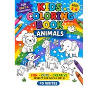 ANIMAL KINGDOM: Fun and Easy Animal Coloring Pages for Kids Ages 3-6 | Cute Animals, Simple Designs, and Creative Learning Activities
