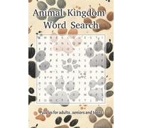 Animal Kingdom Word Search: Word Searches with Easy to Read Print about Animals |6 x 9 inches, 110 Pages |50+ Puzzles ... Gift for Vacations, Holidays and Free Times.