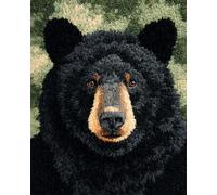 Animal Kit De Gancho De Pestillooso De Dibujos Animados Juego De Alfombras Diy Con Tapete De Lona Impreso，Hilo De Ganchillo，Bordado，Gancho Y Pestillo，Tapiz Para Decoración Del Hogar 33x45in