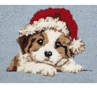 Animal Kits Para Tejer Con Aguja De Lengüeta Perro De Dibujos Animados Manualidades Para Hacer Alfombras Diy Para Adultos Con Lienzo Impreso A Color，Juego De Bordado A Crochet，Decoració 35x46in