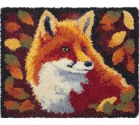 Animal Kits Para Tejer Con Aguja De Lengüeta Zorro De Fantasía Kit De Costura De Crochet，Kits Clásico De Alfombras Con Aguja De Pestillo Para Adultos，Set De Manualidades 3D Para Decorac 31x63in