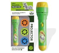 Animal Linterna Proyector Antorcha Diapositivas con 3 Discos, Pared Techo Tienda Ciencia Educativo Juego, Animal Kit ProyectorJuguetes para Niños y Niñas 3+ años