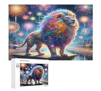 Animal Lion - Puzzle de madera adulto 1000 P - Challenge Puzzles - Adultos y niños a partir de 12 años (75 × 50 cm)