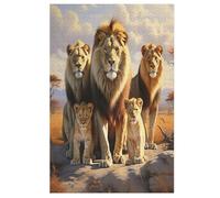 Animal Lion - Puzzle de madera adulto 1000 P - Challenge Puzzles - Adultos y niños a partir de 12 años (78 × 53 cm)