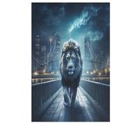 Animal Lion - Puzzle de madera adulto 1000 P - Challenge Puzzles - Adultos y niños a partir de 12 años (78 × 53 cm)