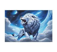 Animal Lion Puzzle Games for Adults Y Niños - for Creativity And Mindfulness - Challenging Jigsaw Puzzles 1000 Piezas for Family (75×50cm)