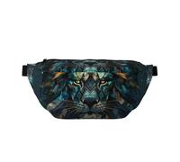 Animal Lion's Head Sling - Bolsa cruzada para el pecho, bolsa de hombro, bolsa de viaje, riñonera, casual, ciclismo, senderismo, para hombres y mujeres, multicolor, Talla única, Mochila de senderismo