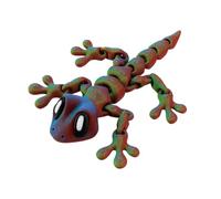 Animal Magnets, Movable Joint Gecko Toy, Funny Creature Collectible, High Strength Refrigerator Accessory, Decorative Cabinet Accent, Green Articulated Figure For Home Office Shelf