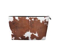 Animal Marrón Piel De Vaca Estampado Vaca, Bolsa de artículos de tocador Bolsa de Maquillaje Bolsa de cosméticos Bolsa de artículos de tocador de Viaje portátil