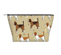 Animal Mascota Beagle Inteligente Lindo de Dibujos Animados, Bolsa de artículos de tocador Bolsa de Maquillaje Bolsa de cosméticos Bolsa de artículos de tocador de Viaje portátil