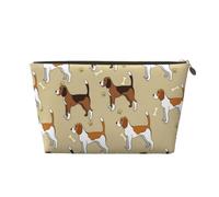 Animal Mascota Beagle Inteligente Lindo de Dibujos Animados, Bolsa de Maquillaje Bolsa de cosméticos Bolsa de artículos de tocador de Viaje portátil Bolsa de artículos de tocador