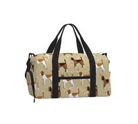 Animal Mascota Beagle Lindo e Inteligente de Dibujos Animados,Bolso Deportivo Bandolera de Mano, Bolsa de Deporte, Bolsa de Viaje de Gran Capacidad para Mujeres y Hombres.