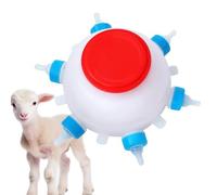 Animal Medanding - 2,5 L Farm Animal Milk Alimentador, 6 Pacificier Botella de lactancia | Equipo de alimentación reutilizable para terneros de cabras y cachorros de corderos, diseño fac