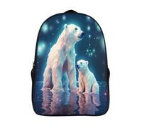 animal mochilas impreso alta capacidad familia de osos polares mochila impermeable 2 compartimento con arnés ajustables mochila escolar 3d impresos-16,para adolescentes adultos safari de senderismo