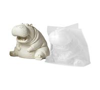 Animal Molds - Epoxy Casting Tool for Creative Projects, 3D Hippo Silicone Mold with Flexible Shaping Form Easy Release Texture & Artistic Pouring Design for Crafts Arts Holiday Decoration Home