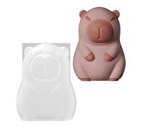 Animal Molds Silicone, 3D Capybara Silicone Mold, Detail Reproduction, Non-Stick Flexible Animals Mould, Reusable Crafting Tool, for Ice Cream, Cake, Pudding, Candle, 2.52x2.52x3.19 Inches