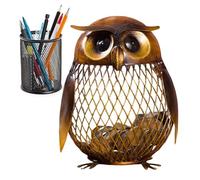 Animal Money Bank - Vintage Owl Coin Safe Safe, Contenedor de malla hueca, elegante banco decorativo, cerdo, accesorio de decoración del hogar | Idea de regalo de ahorro para adultos, Gard
