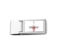 Animal Myth Dragon's Eastern Western Wings - Billetera de bolsillo con clip de acero inoxidable