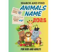 Animal Names Word Search Book for Kids and Adults,: Animal Names Word Search Book for Kids and Adults,