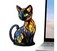 Animal Night Lights - 6.69 Inches Cat Desk Lamp for Kids, LED Resin Sculpture with Dual-Function, Cozy Home Decor for Indoor Use, Shelves, Apartments, Bedrooms, Bedside Tables, Nightstands, Christmas