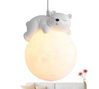 Animal Nursery Pendant Lights - 3D Milk White Glass Ball, Small Hanging Ceiling Lamp Fixture, Decorative Children Bedside Lighting, Soft Glow Nursery Decor, Creative Animal Room Accessories | For Kids