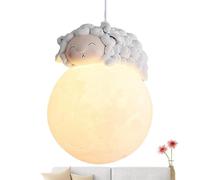 Animal Nursery Pendant Lights - 3D Milk White Glass Ball, Small Hanging Ceiling Lamp Fixture, Decorative Children Bedside Lighting, Soft Glow Nursery Decor, Creative Animal Room Accessories | For Kids