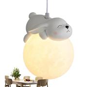Animal Nursery Pendant Lights - 3D Milk White Glass Ball, Small Hanging Ceiling Lamp Fixture, Decorative Children Bedside Lighting, Soft Glow Nursery Decor, Creative Animal Room Accessories | For Kids