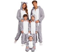 Animal Onesie para Niños y Adultos, Pijamas navideños familiares Carnaval Ropa de Dormir para Niños y Padres,Cosplay Disfraz Navidad Pijamas Confortable Invierno Fiesta Ropa de Dormir