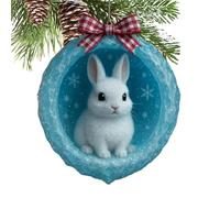 Animal Ornaments - Ice Crystal Cave 2D Acrylic Pendant for Christmas Tree Decor | Hanging Animal Ornaments, Perfect for Home, Bedroom, Farmhouse, Party, Festival, Vacation, Outdoor, Wall Display Use