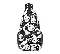 Animal Panda Bear Sling Mochila Crossbody Chest Bag Daypack Mochilas de Hombro Bolsa de Gimnasio para Senderismo Viajes Casual Walking