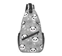 Animal Panda Bear Sling Mochila Crossbody Chest Bag Daypack Mochilas de Hombro Bolsa de Gimnasio para Senderismo Viajes Casual Walking