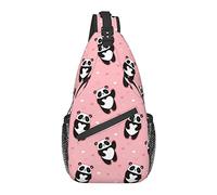 Animal Panda Bear Sling Mochila Crossbody Chest Bag Daypack Mochilas de Hombro Bolsa de Gimnasio para Senderismo Viajes Casual Walking