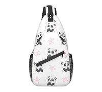 Animal Panda Bear Sling Mochila Crossbody Chest Bag Daypack Mochilas de Hombro Bolsa de Gimnasio para Senderismo Viajes Casual Walking