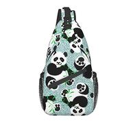 Animal Panda Bear Sling Mochila Crossbody Chest Bag Daypack Mochilas de Hombro Bolsa de Gimnasio para Senderismo Viajes Casual Walking
