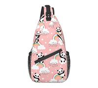 Animal Panda Bear Sling Mochila Crossbody Chest Bag Daypack Mochilas de Hombro Bolsa de Gimnasio para Senderismo Viajes Casual Walking