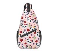Animal Panda Bear Sling Mochila Crossbody Chest Bag Daypack Mochilas de Hombro Bolsa de Gimnasio para Senderismo Viajes Casual Walking