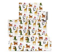 Animal Papel Regalo - 6 Sheets Cumpleaños Papel Regalo - Lindo Party Animals With Balloons And Regalos - Fun Party Print For Niños, Chicos, Chicas, O Amigos - Comes With Tags By Central 23