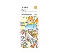 (Animal Party)Water Colouring Paint Book Reusable Durable Coloring Books Children Art Supplies For Kids