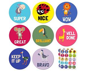 Animal Pegatinas de Recompensa - 10 diseños, 400 pegatinas