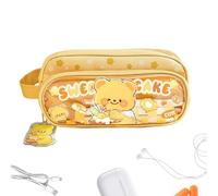 Animal Pencil Case, Large Aesthetic Pen Bag, 8.66x3.15x3.94 inches, School Stationery Organizer, Zipper Storage Holder with Big Capacity for home, classroom, study room, bedroom, dorm, office, travel